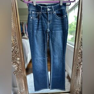Apt. 9 Embellished Midrise Bootcut Jeans Dark Swirl Size 2